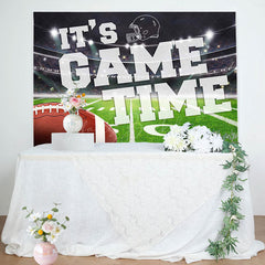 Lofaris Its Game Time Rugby Field Sports Birthday Backdrop