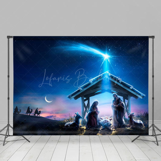 Lofaris Jesus Birth Photography Christmas Night Backdrop