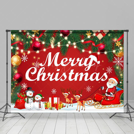 Lofaris Jingle Bells Merry Christmas Cozy Holiday Backdrop