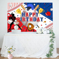 Lofaris Jolly Basebal Birthday Celebration Trophies Backdrop
