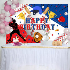 Lofaris Jolly Basebal Birthday Celebration Trophies Backdrop