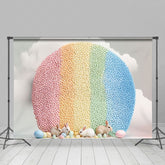 Lofaris Jordan Almonds Circle Eggs Rabbit Easter Backdrop