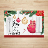 Lofaris Joy In The World Flower Christmas Set Of 4 Placemats