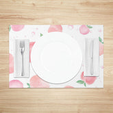 Lofaris Juicy Pink Peach Fruit Dining Set of 4 Placemats