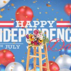 Lofaris July 4th Independence Day Balloon Holiday Backdrop