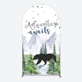 Lofaris Jungle Mountain Bear Forest Baby Shower Arch Backdrop