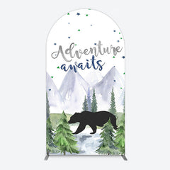 Lofaris Jungle Mountain Bear Forest Baby Shower Arch Backdrop