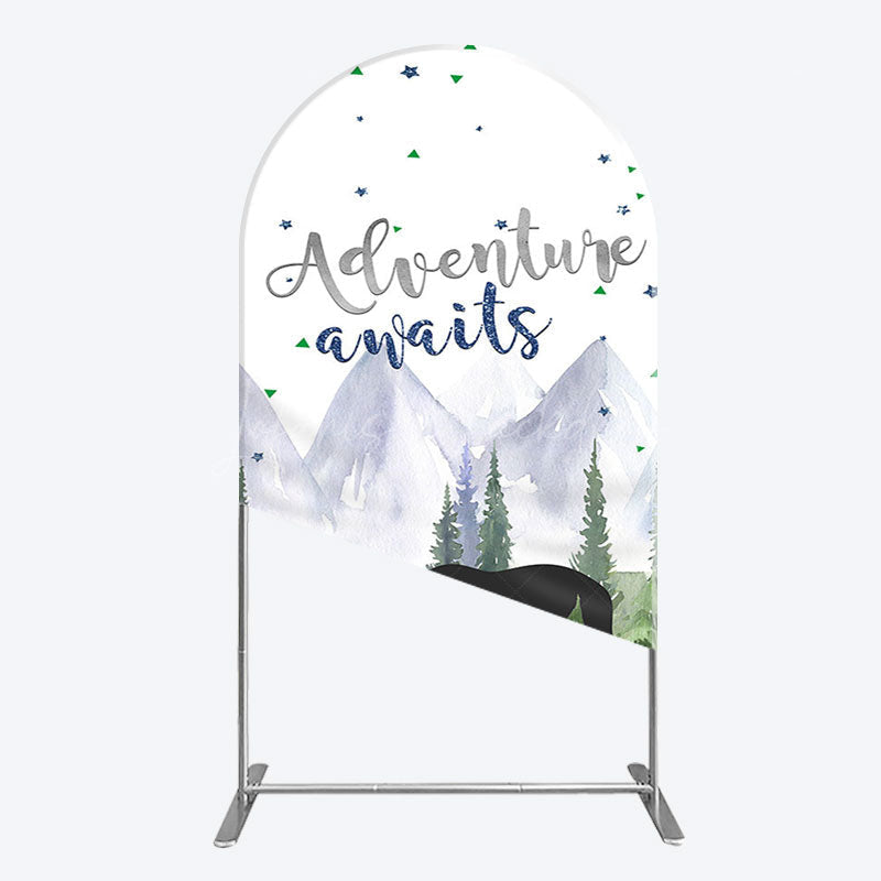 Lofaris Jungle Mountain Bear Forest Baby Shower Arch Backdrop