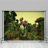 Lofaris Jungle Village Green World Photography Backdrop