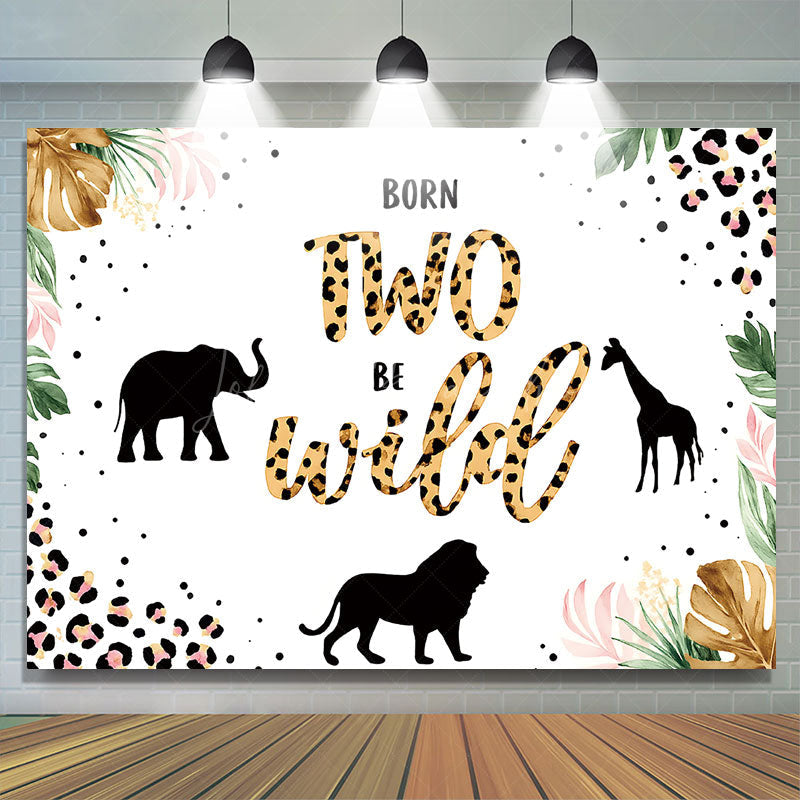 Lofaris Junle Born Two Be Wild Safari Happy Birthday Backdrop