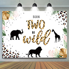 Lofaris Junle Born Two Be Wild Safari Happy Birthday Backdrop