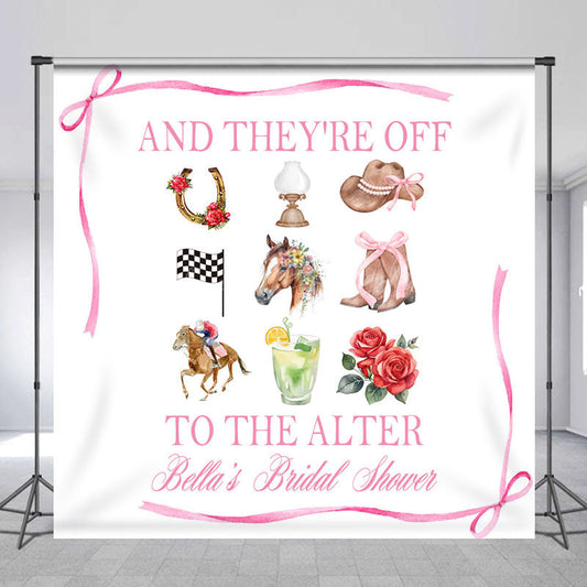Lofaris Kentucky Derby Romantic Custom Bridal Shower Backdrop