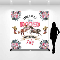 Lofaris Kentucky Derby Rose Custom Name Birthday Backdrop