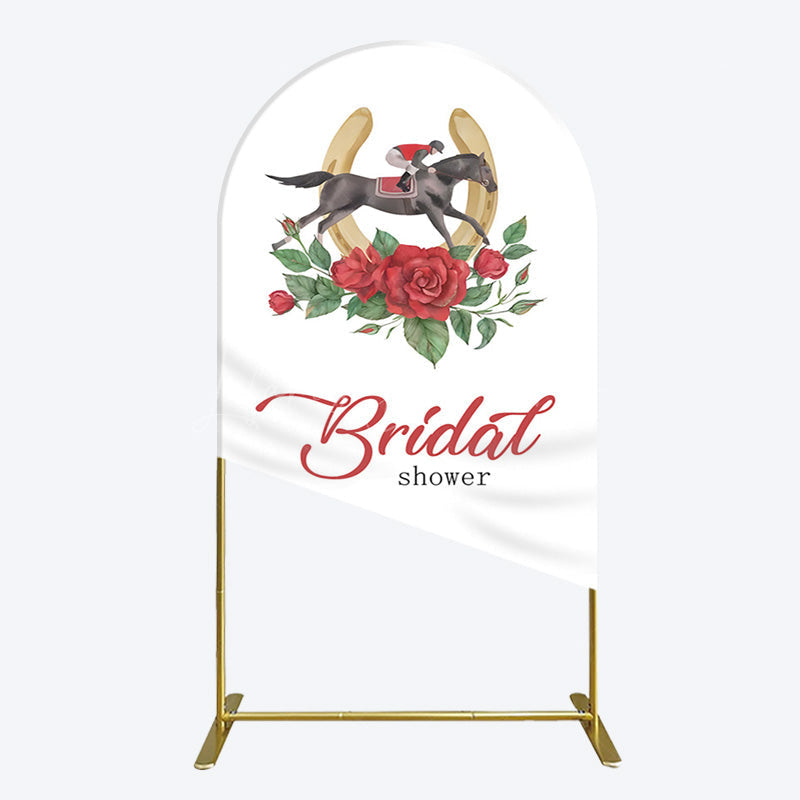 Lofaris Kentucky Derby Rose Leag Bridal Shower Arch Backdrop