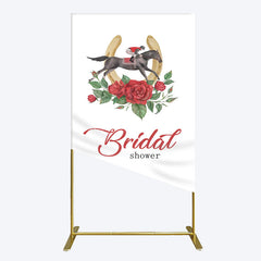 Lofaris Kentucky Derby Rose Leag Bridal Shower Rectangle Backdrop