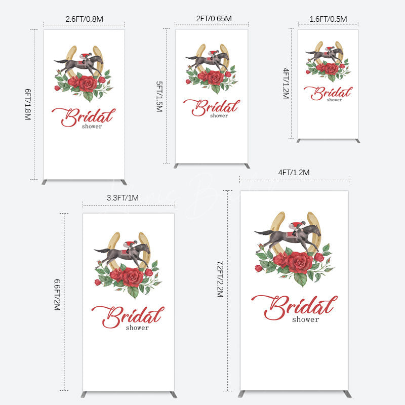 Lofaris Kentucky Derby Rose Leag Bridal Shower Rectangle Backdrop