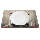 Lofaris Kissing Gnome Blue Hat Set of 4 Placemats Pink Balloon Valentine Decoration Romantic Couple Dining Table Mat