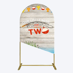 Lofaris Lake O Fish Ally Wooden 2nd Birthday Arch Backdrop