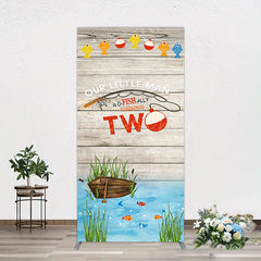 Lofaris Lake O Fish Ally Wooden 2nd Birthday Rectangle Backdrop
