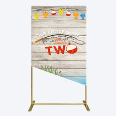 Lofaris Lake O Fish Ally Wooden 2nd Birthday Rectangle Backdrop