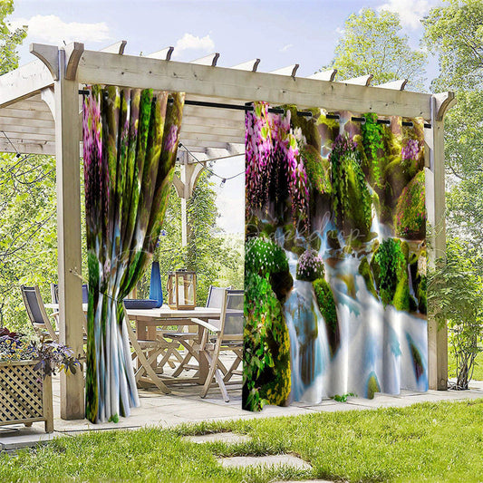 Lofaris Landscape Wonderland Waterproof Printed Outdoor Curtains