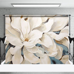 Lofaris Large White Magnolia Floral Backdrop Elegant Cream Flower Art Background Wedding Photography Decoration