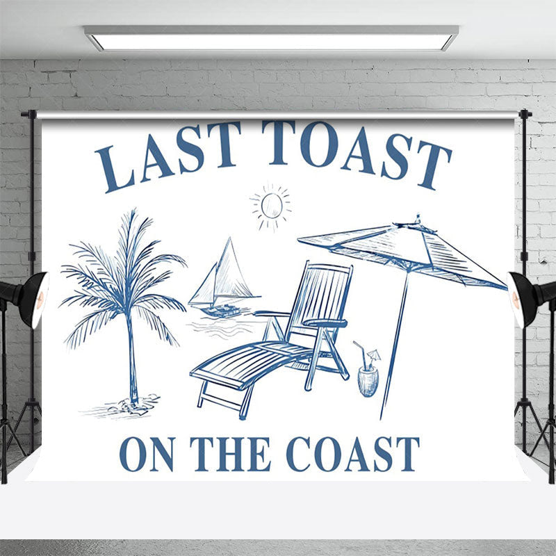 Lofaris Last Toast On The Coast Cute Summer Holiday Backdrop