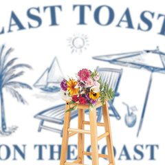 Lofaris Last Toast On The Coast Cute Summer Holiday Backdrop