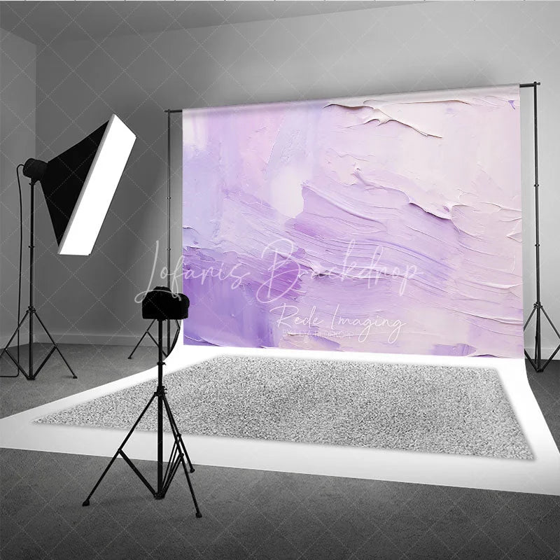 Lofaris Lavender and White Abstract Oil Painting Texture Photography Backdrop Artistic Portrait Photo Studio Prop
