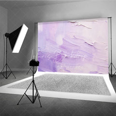 Lofaris Lavender and White Abstract Oil Painting Texture Photography Backdrop Artistic Portrait Photo Studio Prop