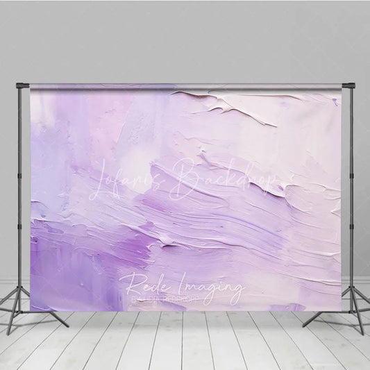Lofaris Lavender and White Abstract Oil Painting Texture Photography Backdrop Artistic Portrait Photo Studio Prop