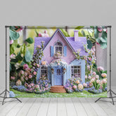 Lofaris Lavender Floral Fancy House Spring Photo Backdrop