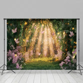 Lofaris Lavender Jungle Shiny Bokeh Halo Butterfly Backdrop