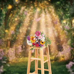Lofaris Lavender Jungle Shiny Bokeh Halo Butterfly Backdrop