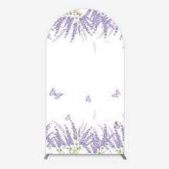 Lofaris Lavender Spring Butterfly Cute Wedding Arch Backdrop