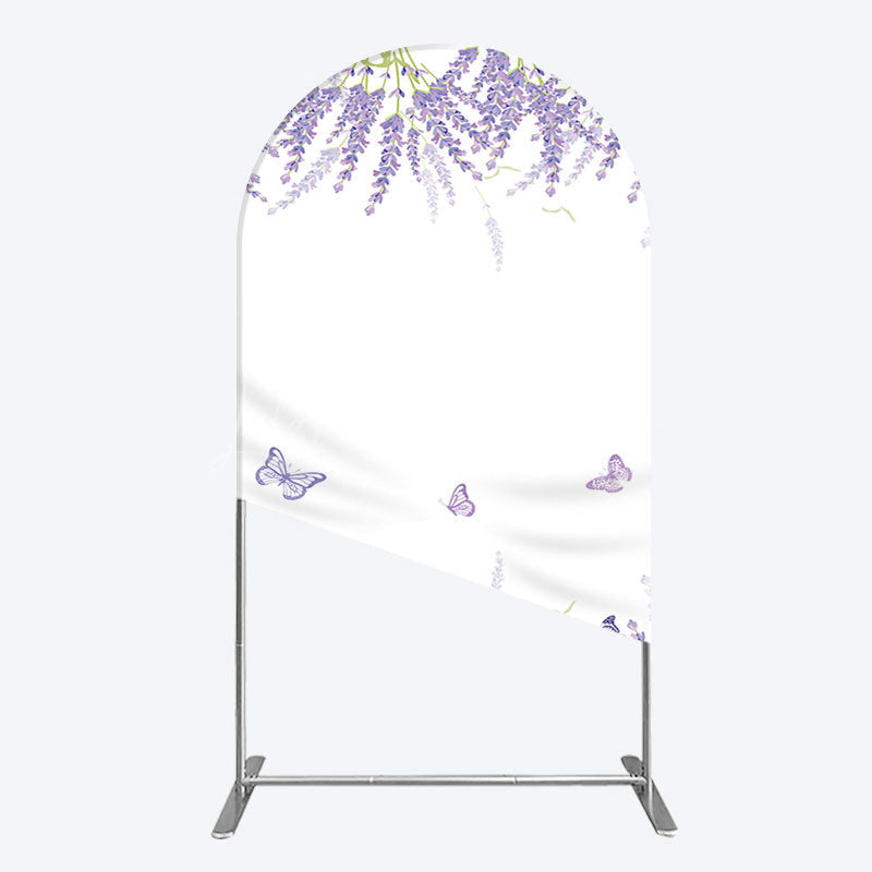 Lofaris Lavender Spring Butterfly Cute Wedding Arch Backdrop