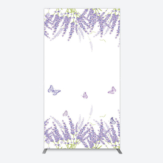 Lofaris Lavender Spring Butterfly Cute Wedding Rectangle Backdrop