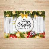 Lofaris Leaves Bauble Ribbons Xmas New Year Set Of 4 Placemats