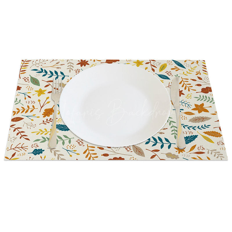 Lofaris Leaves Of Different Colors Art Set of 4 Placemats