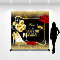 Lofaris Legend Has Retired Glitter Floral Custom Backdrop