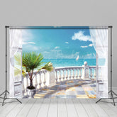 Lofaris Leisurely Seaside Vacation Villa Summer Backdrop