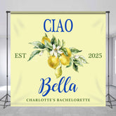 Lofaris Lemon Ciao Custom Est Name Bachelorette Party Backdrop