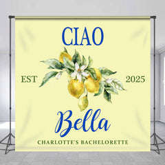 Lofaris Lemon Ciao Custom Est Name Bachelorette Party Backdrop