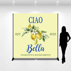 Lofaris Lemon Ciao Custom Est Name Bachelorette Party Backdrop