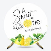 Lofaris Lemon Sweet Little One Round Baby Shower Backdrop