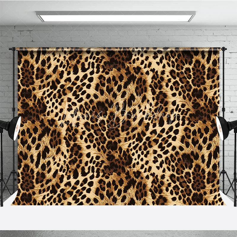 Lofaris Leopard Print Backdrop Wild Animal Skin Pattern Party Supplies for Fashion Jungle Theme