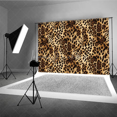 Lofaris Leopard Print Backdrop Wild Animal Skin Pattern Party Supplies for Fashion Jungle Theme