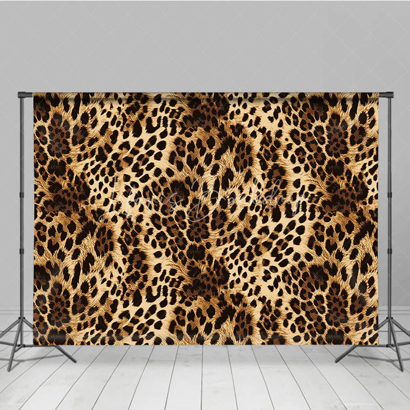 Lofaris Leopard Print Backdrop Wild Animal Skin Pattern Party Supplies for Fashion Jungle Theme