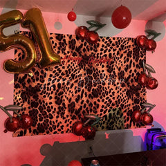 Lofaris Leopard Print Backdrop Wild Animal Skin Pattern Party Supplies for Fashion Jungle Theme