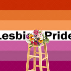 Lofaris Lesbian Pride Month Colorful Stripe Photo Backdrop
